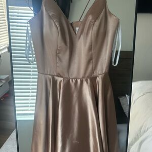 Sherri Hill Gold Mini Dress